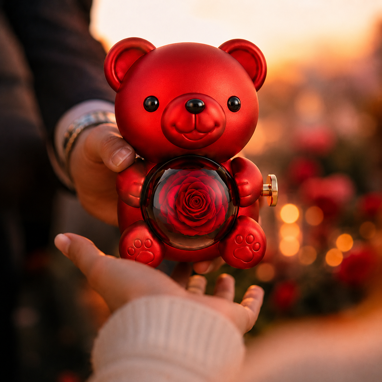🌹 Rosa Bear™ | Rosa Eterna con Collar Sorpresa